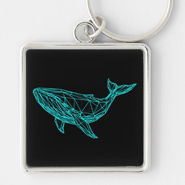Chaveiro Futuristic Geometric Whale Keychain (Frente)