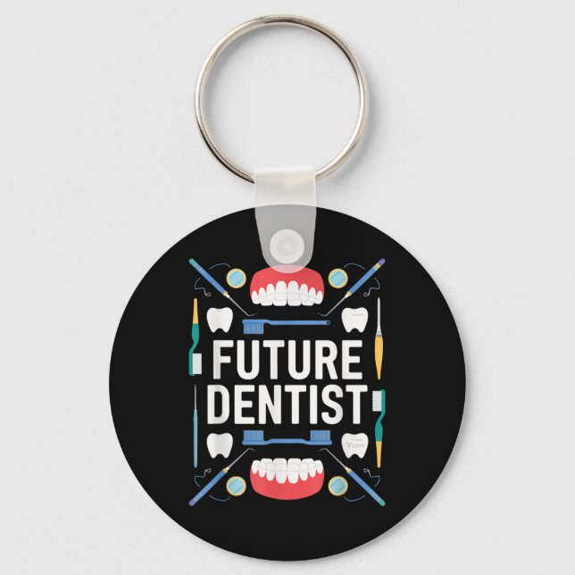 Chaveiro Futuro Dentista - Escola de Formatação Crianças Jo (Frente)