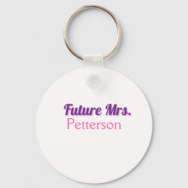 Chaveiro Futuro nome da Sra adicionar nome da noiva parte d (Frente)