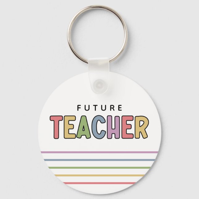 Chaveiro Futuro Professor Colorido Bonito (Frente)