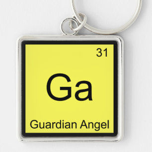 Chaveiro Ga - Anjo Guardião Símbolo de Elemento Químico Eng