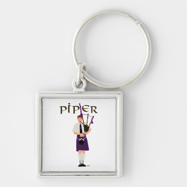 Chaveiro Gaitero - Saia Purple (Frente)
