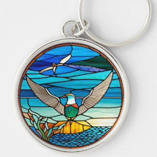 Chaveiro Gaivota Sobre o Oceano