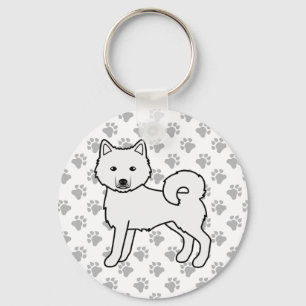 Chaveiro Galáxia Branca Malamute Cartoon Cachorros e Patas