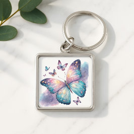 Chaveiro Galaxy Butterfly with Pastel Celestial Wings