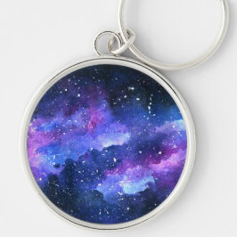 Chaveiro Galaxy Watercolor Purple Gift for Teen
