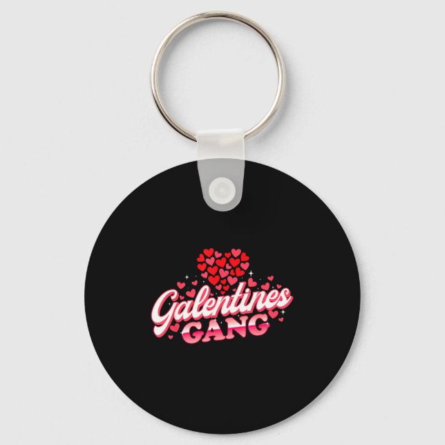 Chaveiro Galentines Gang - Galentine's Day Gals Sisterhood  (Frente)