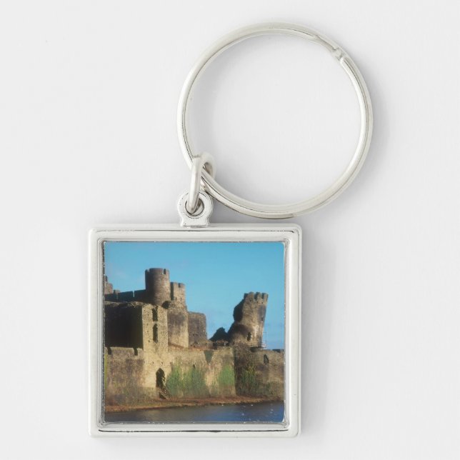 Chaveiro Gales - castelo de Caerphilly, com uma vista da (Frente)