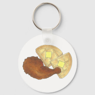 Chaveiro Galinha e Jantar Waffles, Comida de Soul Clássica