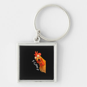 Chaveiro Galinha F-Caw-F Engraçada F-Caw-F Galinha Casual C