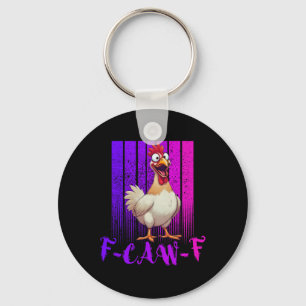 Chaveiro Galinha F-caw-f Engraçada Retro, Galinha Fcawf Par