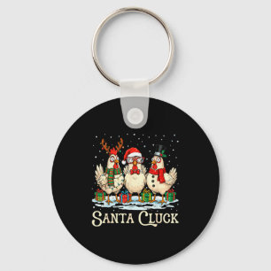 Chaveiro Galinha Santa Cluck Natal Animal de Fazenda Engraç