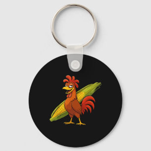 Chaveiro Galo Engraçado Com Milho Thanksgiving Frango F