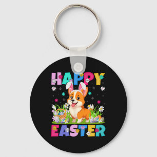 Chaveiro Galsh Corgi Dog Felz pascoa Ovo Caça Coelho Ea