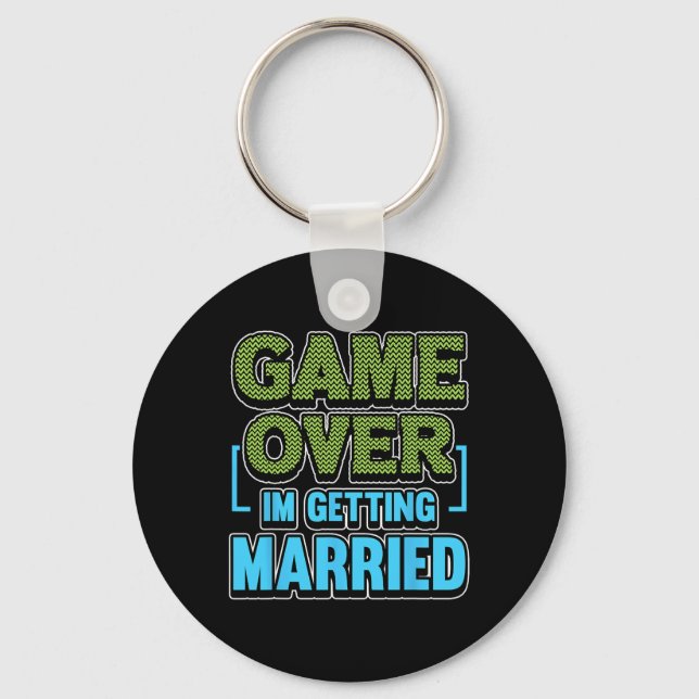 Chaveiro Game Over Estou Me Casando Noivo  (Frente)