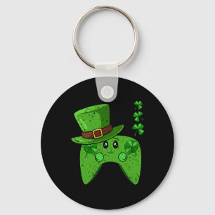 Chaveiro Gamer de jogos com Dia de São Patrício Shamrock co