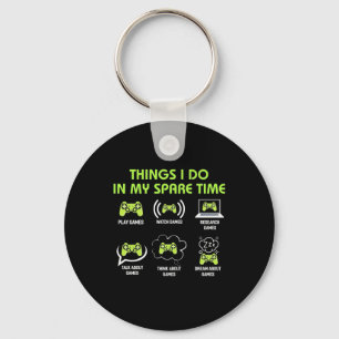 Chaveiro Gamer Gift Coisas Que Os Jogadores Fazem No Meu