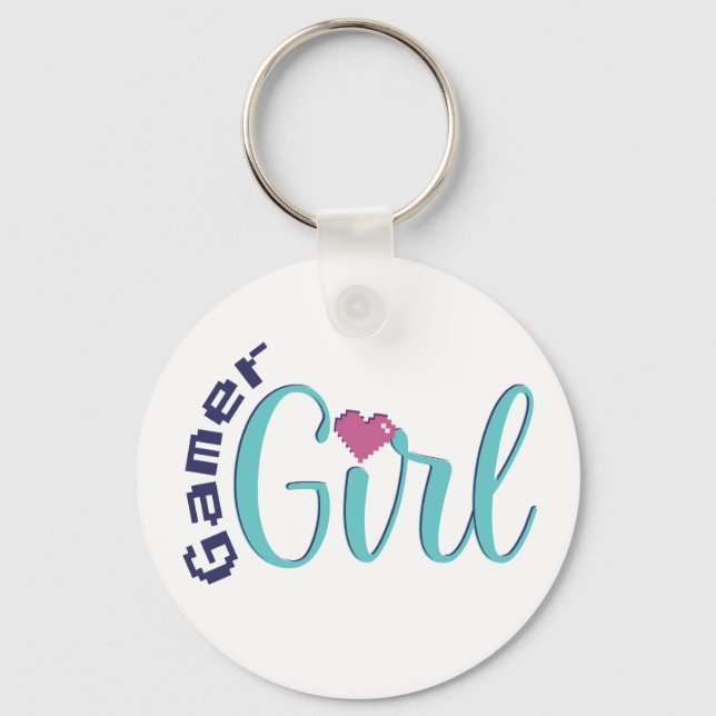 Chaveiro Gamer Girl Keychain - Perfect Gaming Gift (Frente)