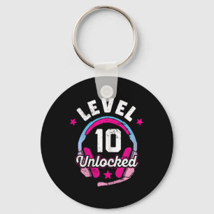 Chaveiro Gamer Girl Level 10 Unlocked Video Game 10th Birth