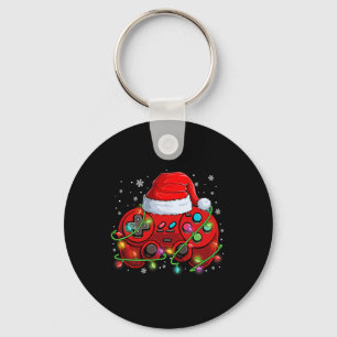 Chaveiro Gamer Natal Jogo De Video Papai Noel Chapéu Luzes