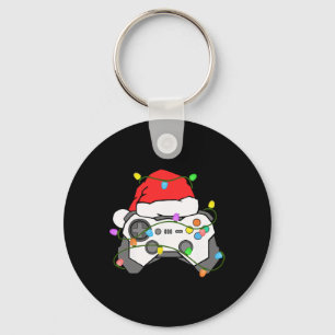 Chaveiro Gamer Natal Jogos Chapéu do Papai Noel Controles d