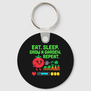 Chaveiro Gamer Pixel Engraçado Come Dormir Crescer Jardim R