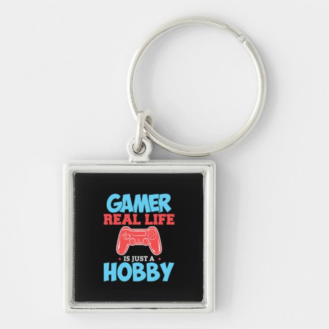 Chaveiro Gamer Real Life É Apenas Um Hobby (Frente)