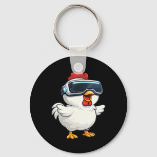 Chaveiro Gamer Vr De Frango De Desenho Fofo