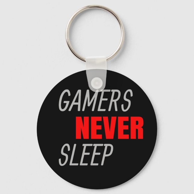 Chaveiro Gamers Nunca Dormem Presente no Lover do Jogo (Frente)
