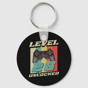Chaveiro Gaming Vintage 25 Birthday - Garoto de 25 anos