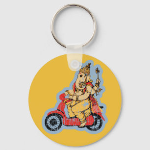 Chaveiro Ganesha Andando um Patinete