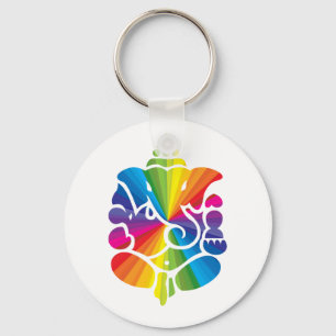 Chaveiro Ganesha Rainbow Design