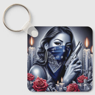 Chaveiro Gangster Girl Hip Hop chicano art Design