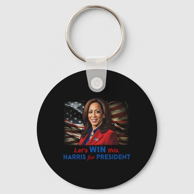 Chaveiro Ganhe Este Harris Para O Presidente Kamala Harris  (Frente)