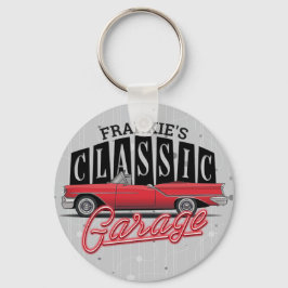 Chaveiro Garagem Clássica do Carro Faux Neon 1950