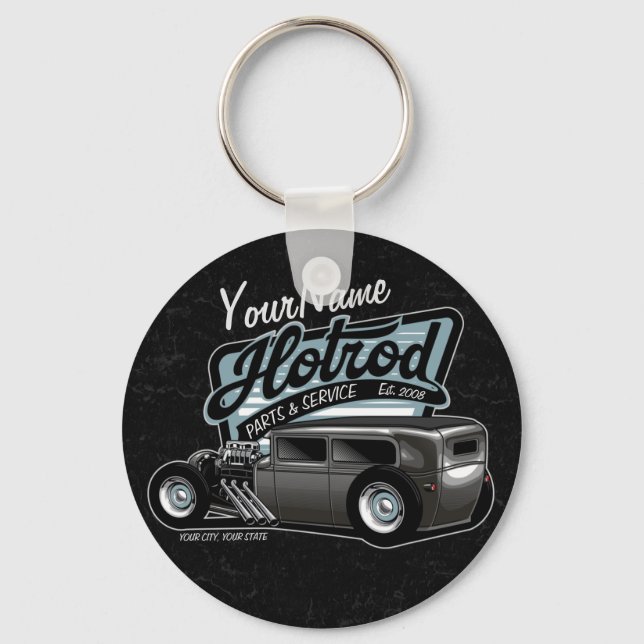 Chaveiro Garagem Compre de velocidade do Sedan de hot Rod s (Frente)