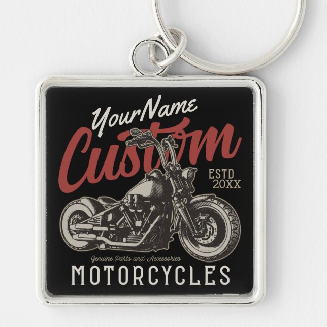 Chaveiro Garagem Personalizada do Biker Cruiser de Motocicl (Frente)