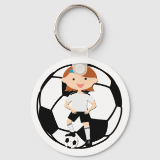 Chaveiro Garota 3 e Ball Black and White