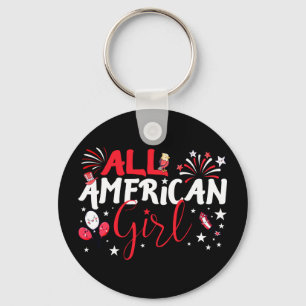 Chaveiro garota americana para o dia da independência _ gar
