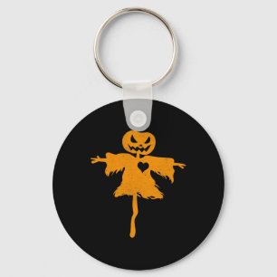 Chaveiro Garota Assustadora Cabeça-de-Pumpkin Bonita Coraçã