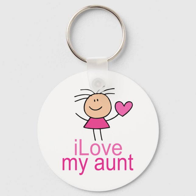 Chaveiro Garota Bonita Adora Minha Tia Presente (Frente)