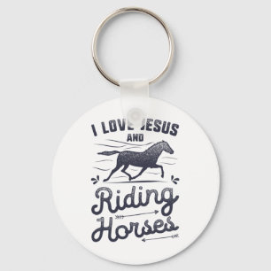 Chaveiro Garota Cavaleira Eu Amo Jesus E Cavalos Andando