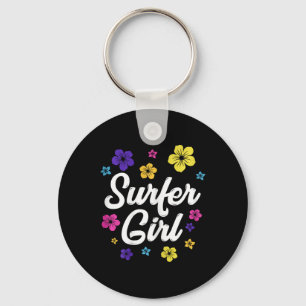Chaveiro Garota de Surfe Surf Retro Presente de Surfe Vinta