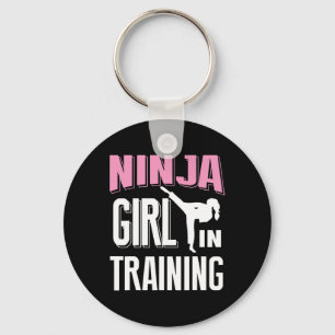 Chaveiro Garota Ninja Treinando Karate Taekwondo S Para Gar