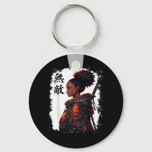 Chaveiro Garota Samurai Negro Anime Guerreiro Afro Africano