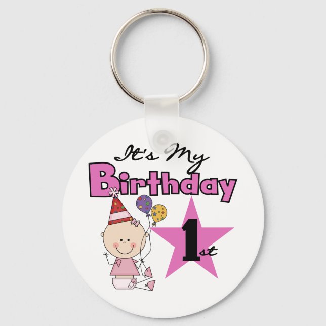 Chaveiro Garota, são minhas Camisetas de aniversário e pres (Frente)