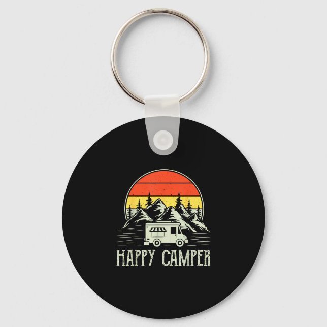 Chaveiro Garoto bebê de acampamento feliz divertido van de  (Frente)