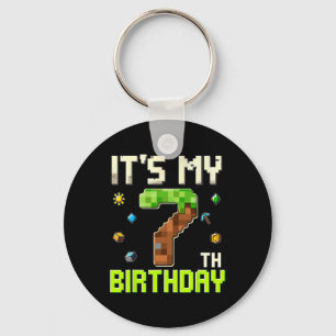Chaveiro Garoto Divertido de Aniversário É Meu 7º Aniversár