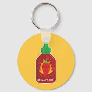 Chaveiro Garrafa de Molho de Pimenta Malagueta Vermelha Sem