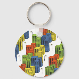 Chaveiro Garrafas De Vidro, Design de Padrão De Abstrato.